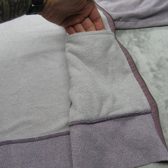 Patagonia Hoodie Womens Small Light Purple Thumbholes Full Zip Cloud Stack - Picture 13 of 16